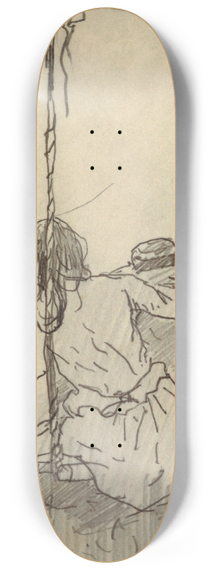 Winslow Homer - Two Girls on a Swing 8.25 inch art skate deck