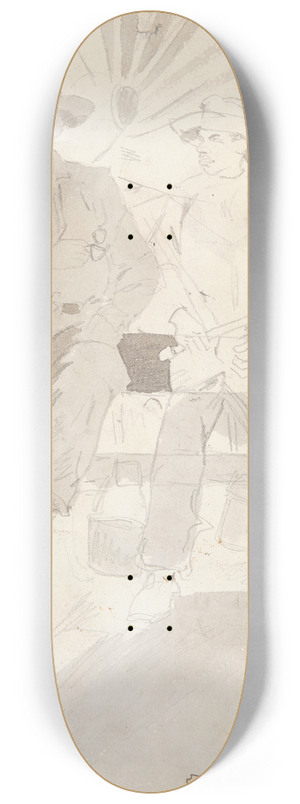 Winslow Homer - Two Men in an Army Wagon 8.25 inch art skate deck