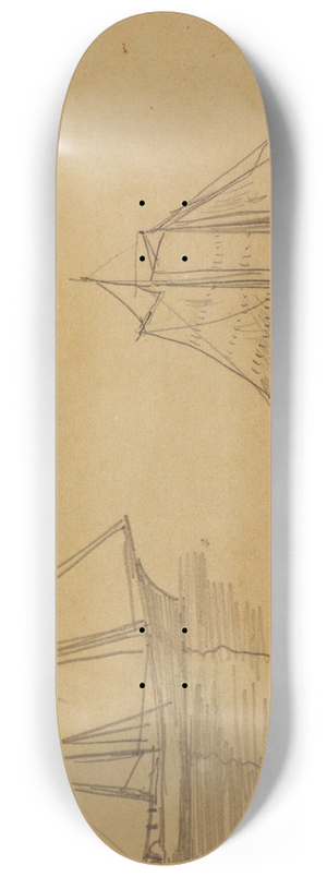 Winslow Homer - Two Schooners and Dories 8.25 inch art skate deck