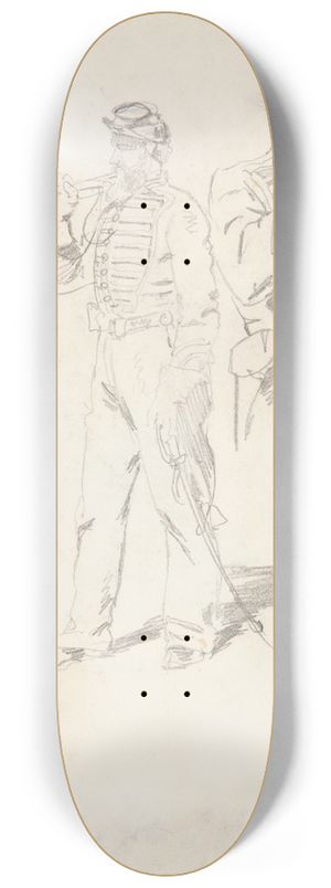 Winslow Homer - Two Studies of a Bugler 8.25 inch art skate deck