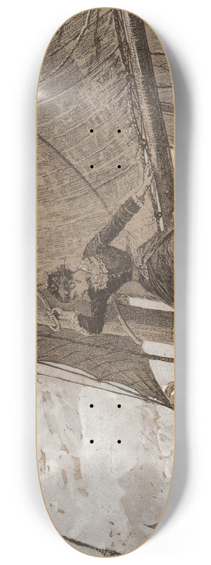 Winslow Homer - Yachting Girl 8.25 inch art skate deck