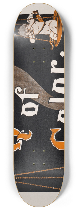 A.W.B. Lincoln - A question of color by F. C. Philips 8.25 inch art skate deck A.W.B. Lincoln - A question of color by F. C. Philips 8.25 inch art skate deck
