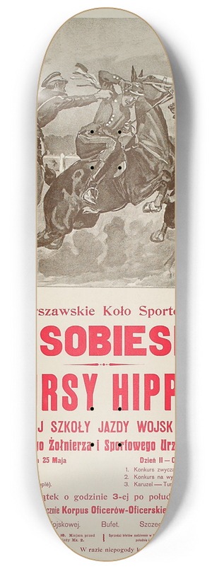 Wojciech Kossak - Konkursy hippiczne Oficerskiej Szkoy Jazdy Wojsk Polskich 8.25 inch art skate deck