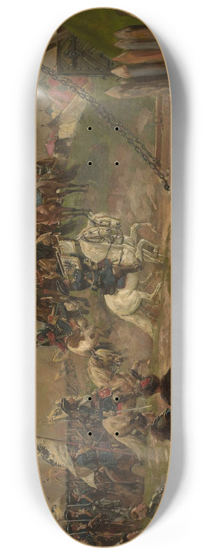 Wojciech Kossak - Parade of the Austrian troops before King Jan Sobieski 8.25 inch art skate deck Wojciech Kossak - Parade of the Austrian troops before King Jan Sobieski 8.25 inch art skate deck