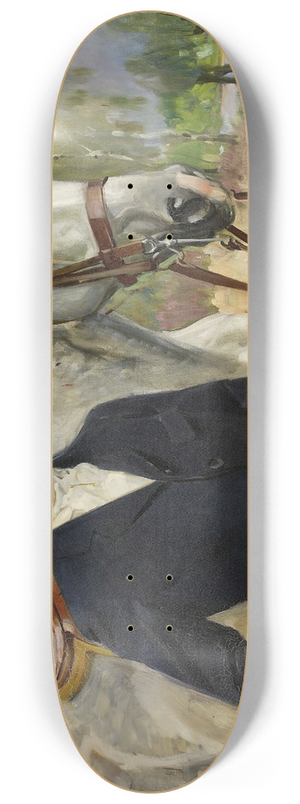 Wojciech Kossak - Portrait of Bronisaw Krystall with a horse 8.25 inch art skate deck