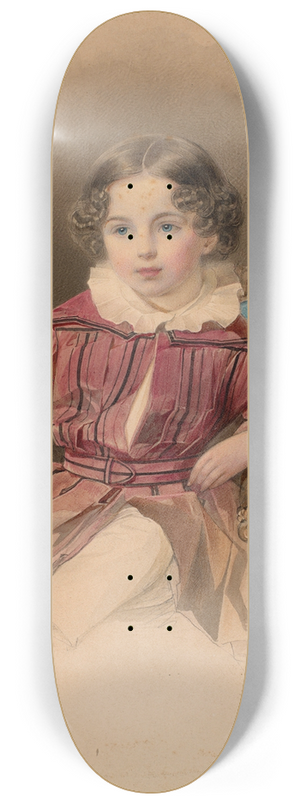 Woldemar Hau - Portrait of a Seated Boy 8.25 inch art skate deck Woldemar Hau - Portrait of a Seated Boy 8.25 inch art skate deck