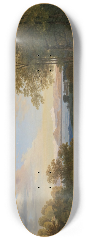 Wolfgang Adam Tpffer - View Of Lake Geneva And The Mont-Blanc Massif, From The Heights Of Chambsy, Behind The House Of The Empress Josphine 8.25 inch art skate deck