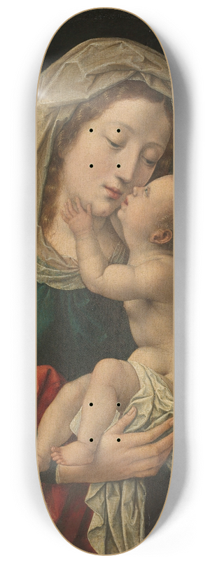 Workshop of Bernard van Orley - The Virgin and Child 8.25 inch art skate deck