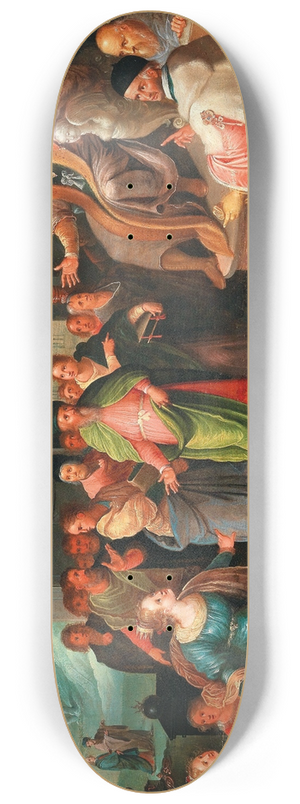 Workshop of Frans Francken the Younger - The Queen of Sheba and King Solomon 8.25 inch art skate deck