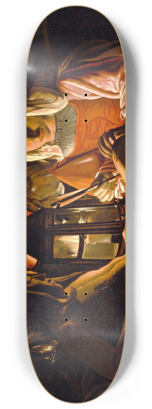 workshop of Georges de La Tour - Saint Sebastian Nursed by Saint Irene 8.25 inch art skate deck