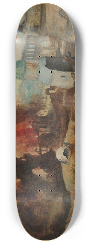 Workshop of Herri met de Bles - The Temptation of Saint Anthony 8.25 inch art skate deck