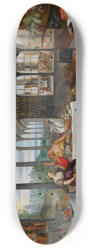 Workshop Of Jan Brueghel The Younger - The Sense Of Taste 8.25 inch art skate deck