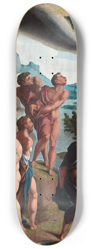 Workshop of Jan van Scorel - The Baptism of Christ 8.25 inch art skate deck