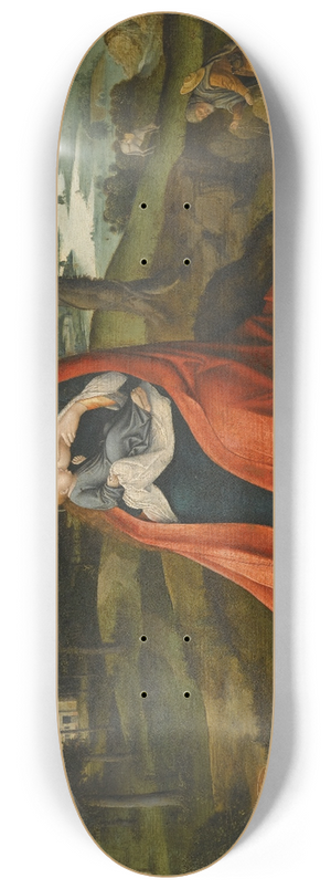 Workshop of Joachim Patinir - Virgin And Child Seated Before An Extensive Landscape 8.25 inch art skate deck