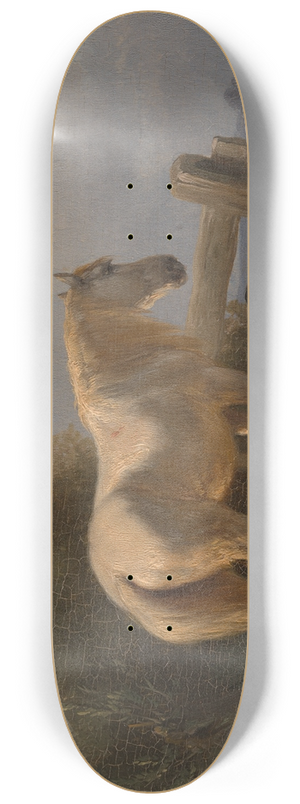 Wouterus Verschuur - Horse in the meadow 8.25 inch art skate deck