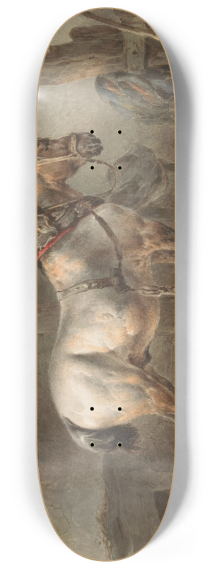 Wouterus Verschuur - Paard en hond in een stal 8.25 inch art skate deck