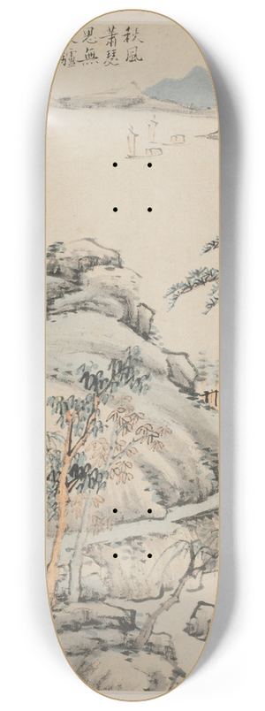 Xiao Yuncong - Album of Seasonal Landscapes, Leaf F (previous leaf 5) 8.25 inch art skate deck