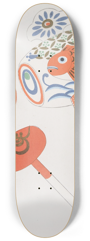 Yamashita Hakuba - Japanese Folk Toys (Kydo gangu sh ; haru) Pl.03 8.25 inch art skate deck