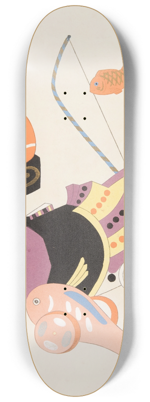 Yamashita Hakuba - Japanese Folk Toys (Kydo gangu sh ; haru) Pl.08 8.25 inch art skate deck