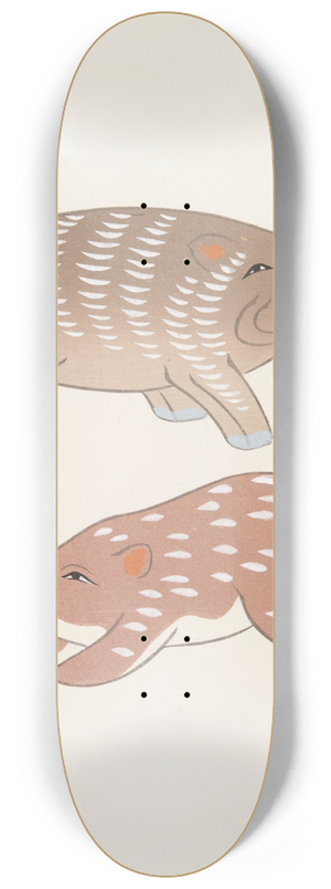 Yamashita Hakuba - Japanese Folk Toys (Kydo gangu sh ; haru) Pl.14 8.25 inch art skate deck