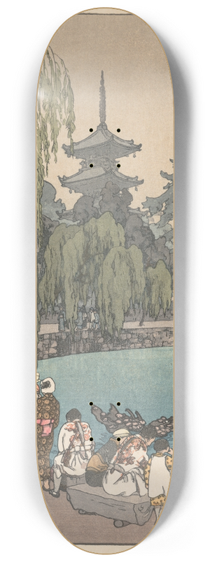Yoshida Hiroshi - Carp and Tortoises 8.25 inch art skate deck