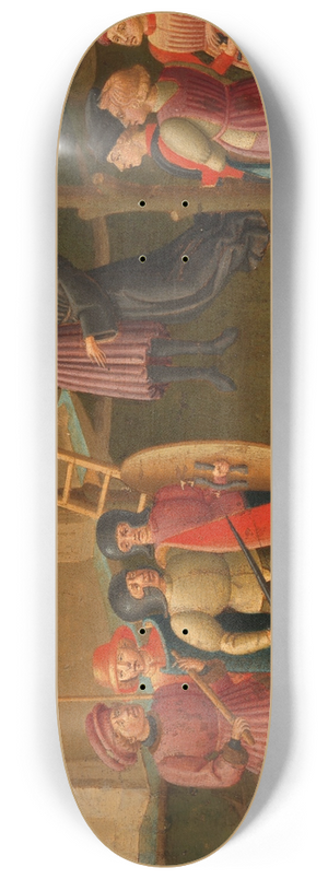 Zanobi di Jacopo Machiavelli - Saint Nicholas of Tolentino Saving a Hanged Man 8.25 inch art skate deck
