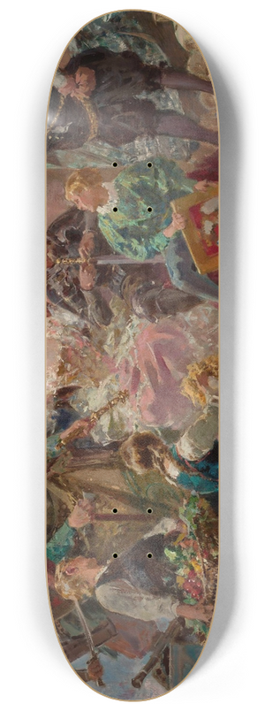 Zdzisaw Jasiski - Allegory of the capital cities of Poland 8.25 inch art skate deck