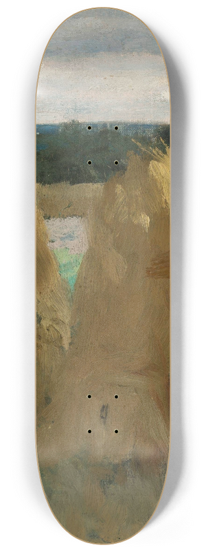 Zdzisaw Jasiski - Rye sheaves in the field, study for the triptych Bread 8.25 inch art skate deck