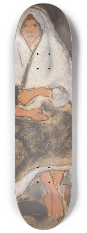 Zolo Palugyay - Seated Girl with a Jug 8.25 inch art skate deck
