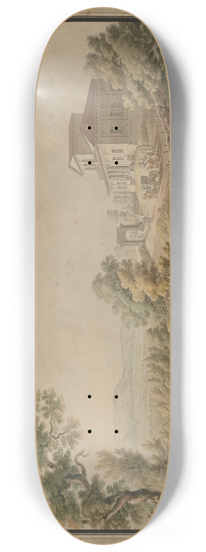 Zygmunt Vogel - View of the manorial estate in Niegoszowice 8.25 inch art skate deck
