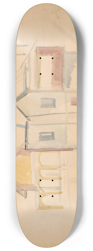 Zygmunt Waliszewski - Sketch of buildings 8.25 inch art skate deck Zygmunt Waliszewski - Sketch of buildings 8.25 inch art skate deck