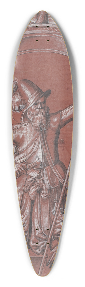 Abraham Bickhart - A Swiss Guard Before An Ornamental Arch 39.3 inch art pintail longboard deck