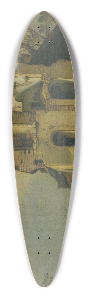 Abraham Bloemaert - A Landscape With Ruins,With The Rape Of Ganymede 39.3 inch art pintail longboard deck