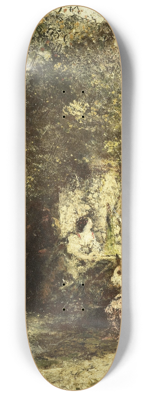 Adolphe Monticelli - Figures near a Fountain 8.25 inch art skate deck Adolphe Monticelli - Figures near a Fountain 8.25 inch art skate deck