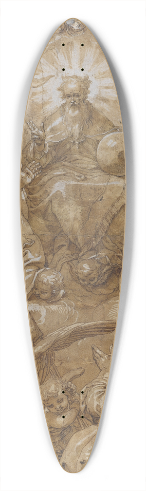 Abraham Bloemaert - Intercession of Christ and Mary before God the Father 39.3 inch art pintail longboard deck