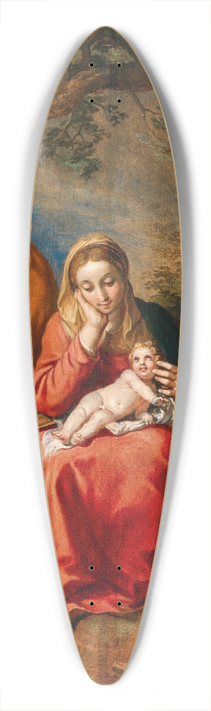 Abraham Bloemaert - The Rest on the Flight into Egypt 39.3 inch art pintail longboard deck