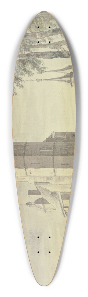 Abraham de Haen the Younger - tHuis te Persyn 39.3 inch art pintail longboard deck