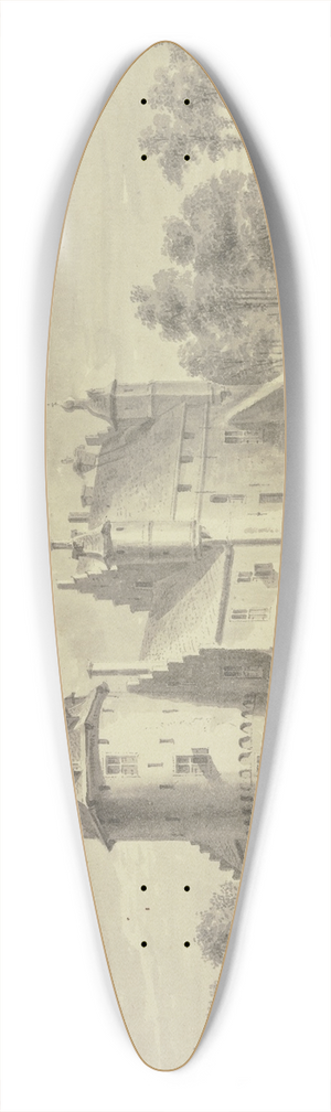 Abraham de Haen the Younger - tSlot te Boksmeer 39.3 inch art pintail longboard deck