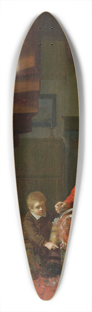 Abraham de Pape - Old Woman Plucking a Cock 39.3 inch art pintail longboard deck