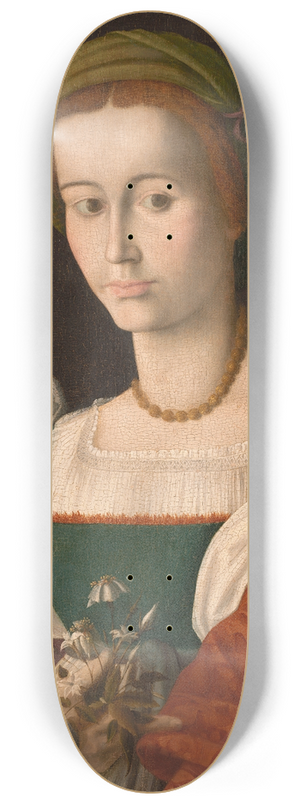 Bacchiacca - A Lady with a Nosegay 8.25 inch art skate deck