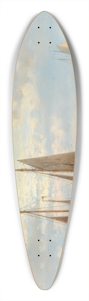Abraham Hulk - Sailing Boats On Rough Seas 39.3 inch art pintail longboard deck Abraham Hulk - Sailing Boats On Rough Seas 39.3 inch art pintail longboard deck