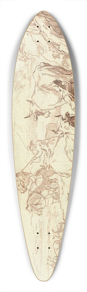 Abraham Jansz. Begeyn - Cattle and Sheep with Shepherds and Shepherdess 39.3 inch art pintail longboard deck