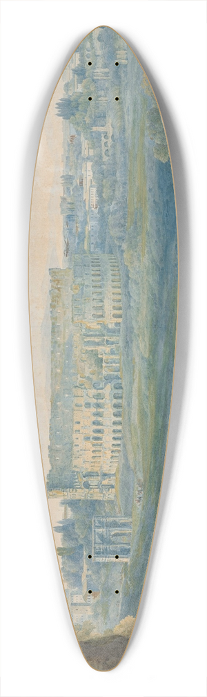 Abraham-Louis-Rodolphe Ducros - An extensive view of the Colosseum and the Arch of Constantine, with figures in the foreground 39.3 inch art pintail longboard deck