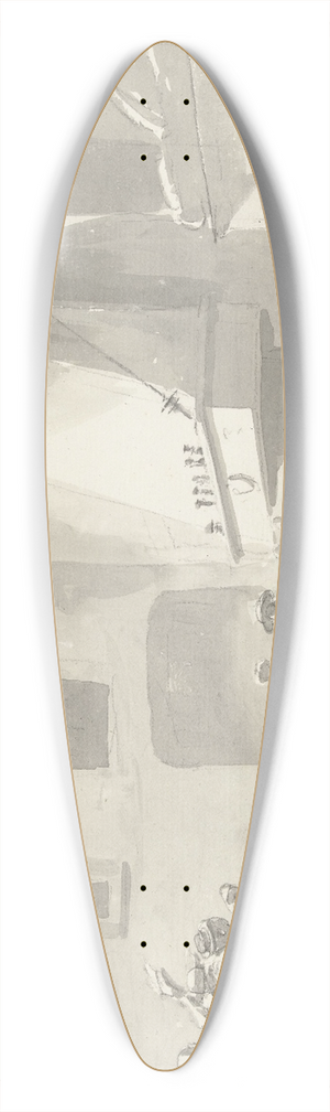Abraham-Louis-Rodolphe Ducros - Eetzaal van de herberg in Barletta 39.3 inch art pintail longboard deck
