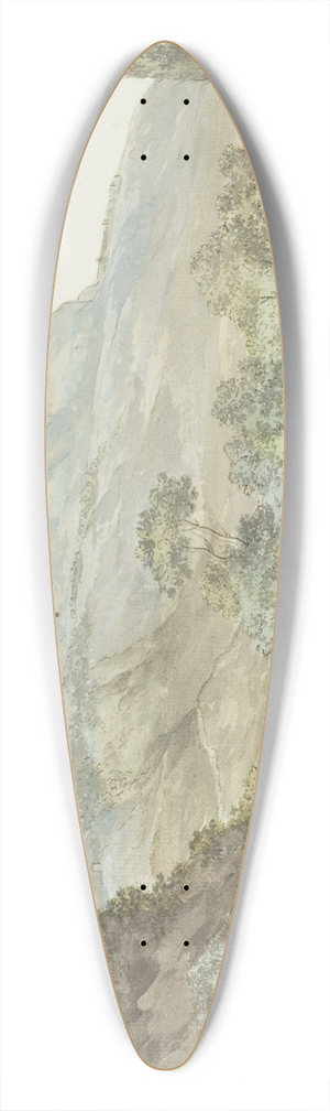 Abraham-Louis-Rodolphe Ducros - Gezicht op de stad en het theater van Toarmine vanaf balkon van herberg te Giardini 39.3 inch art pintail longboard deck