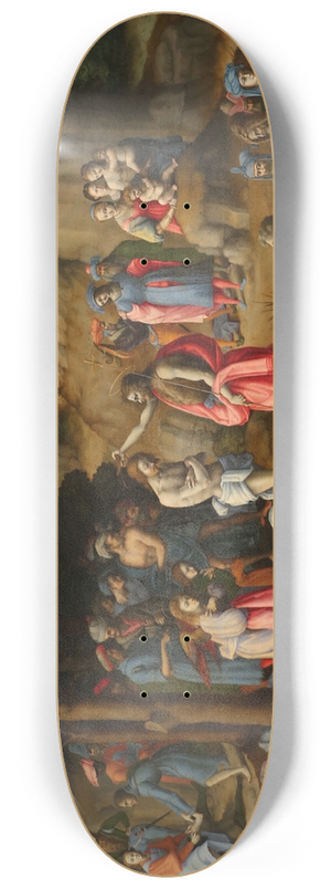 Bacchiacca - The baptism of christ 8.25 inch art skate deck