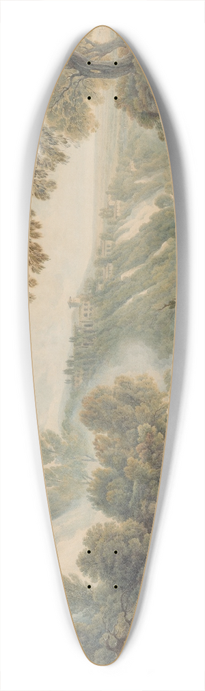 Abraham-Louis-Rodolphe Ducros - The Waterfalls at Tivoli 39.3 inch art pintail longboard deck