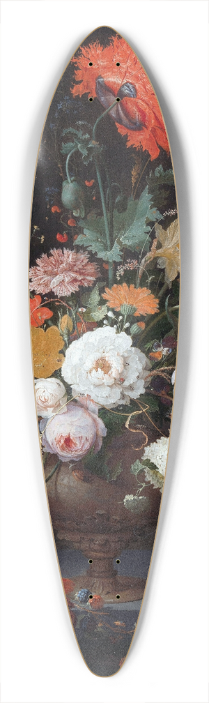 Abraham Mignon - Still Life with Flowers and a Watch 39.3 inch art pintail longboard deck