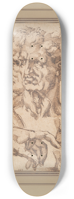 Baccio Bandinelli - Sheet ofStudies 8.25 inch art skate deck