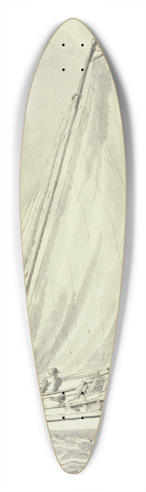 Abraham Storck - Boot mit zwei Mann, nach links segelnd 39.3 inch art pintail longboard deck